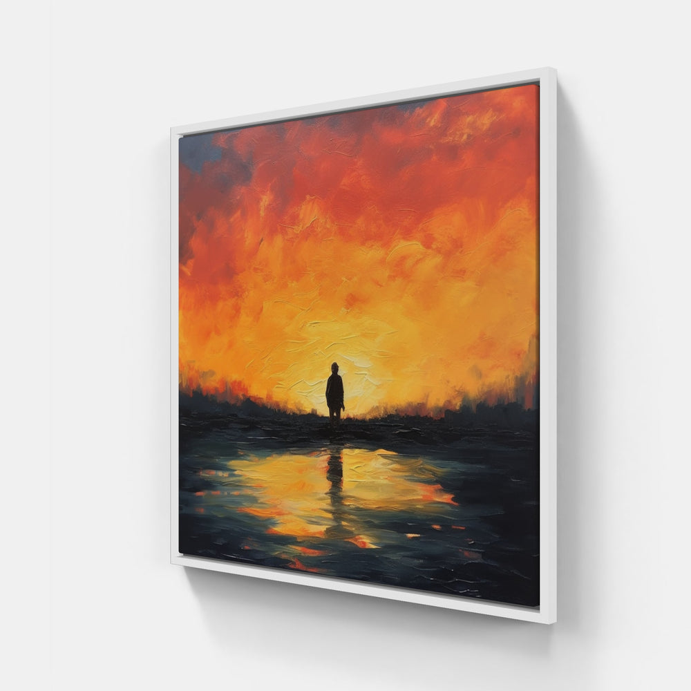 Sunset Serenade Canvas-Canvas-artwall-20x20 cm-White-Artwall