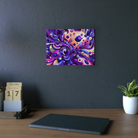 Coeur violet rose- Tableau aluminium