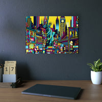 New-York : Amour Brillant.- Tableau aluminium