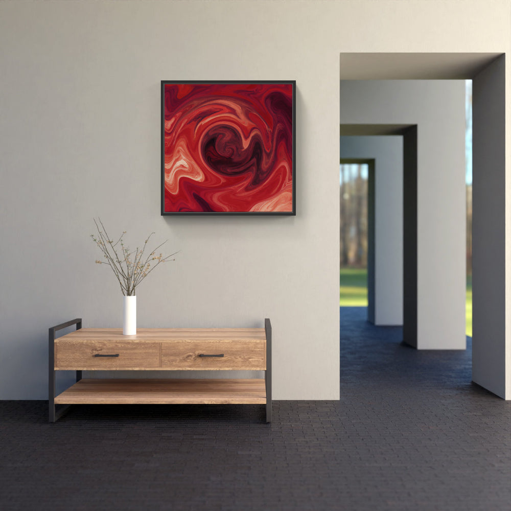 Red rosy blooms-Canvas-artwall-Artwall