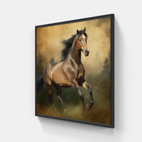 Magnificent Horse Strength-Canvas-artwall-20x20 cm-Black-Artwall