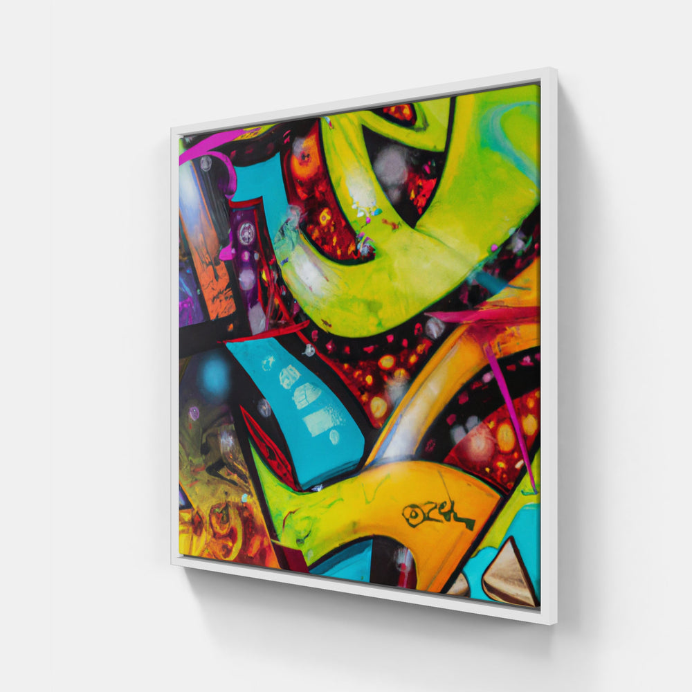 Graffiti Street Art Vandalism-Canvas-artwall-20x20 cm-White-Artwall