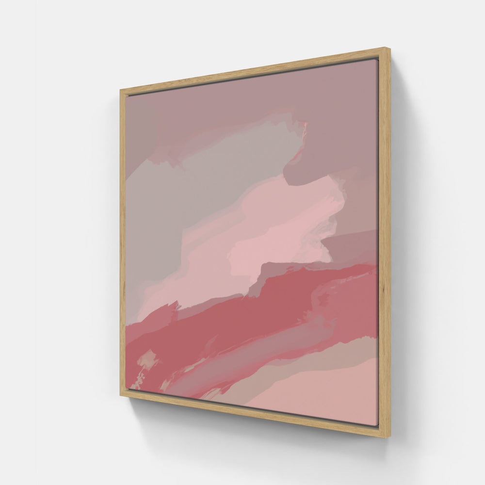 Pink on time blue-Canvas-artwall-20x20 cm-Wood-Artwall