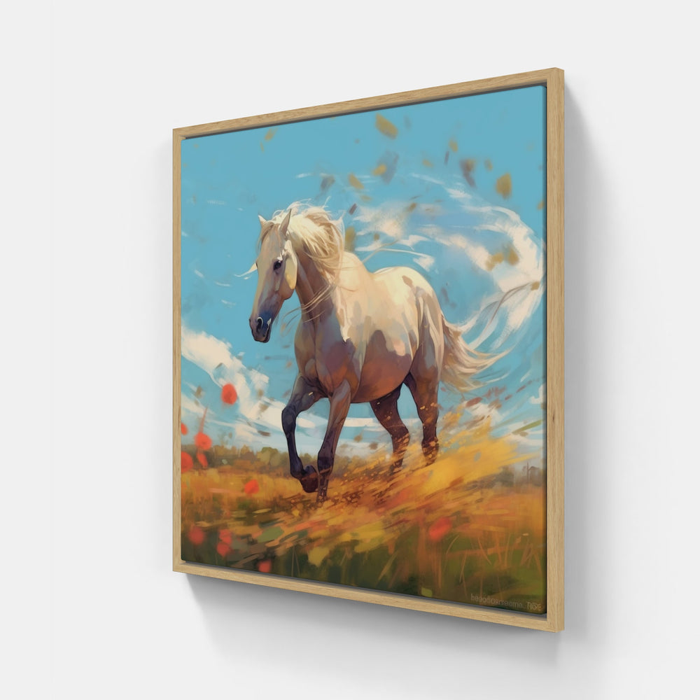 Elegant Horse Canter-Canvas-artwall-Artwall