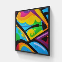 Graffiti Street Art Shine-Canvas-artwall-20x20 cm-Black-Artwall