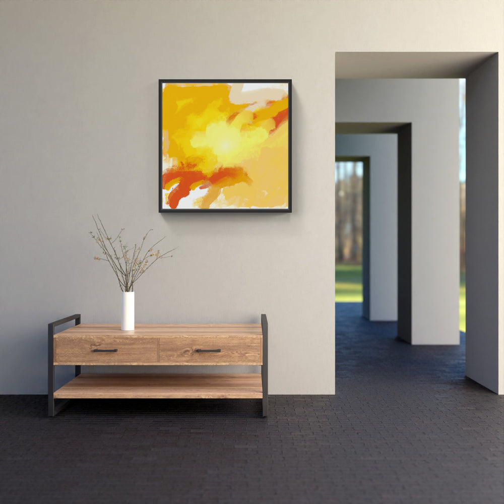 Yellow sunset glow-Canvas-artwall-Artwall