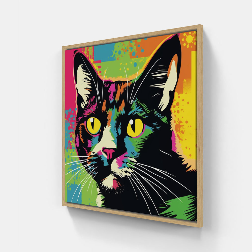 cat meow purr fur-Canvas-artwall-20x20 cm-Wood-Artwall