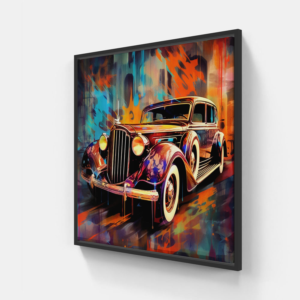 Roadster Reflections-Canvas-artwall-20x20 cm-Black-Artwall