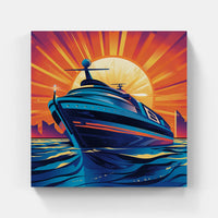 Tranquil Waters Graceful Boat-Canvas-artwall-Artwall