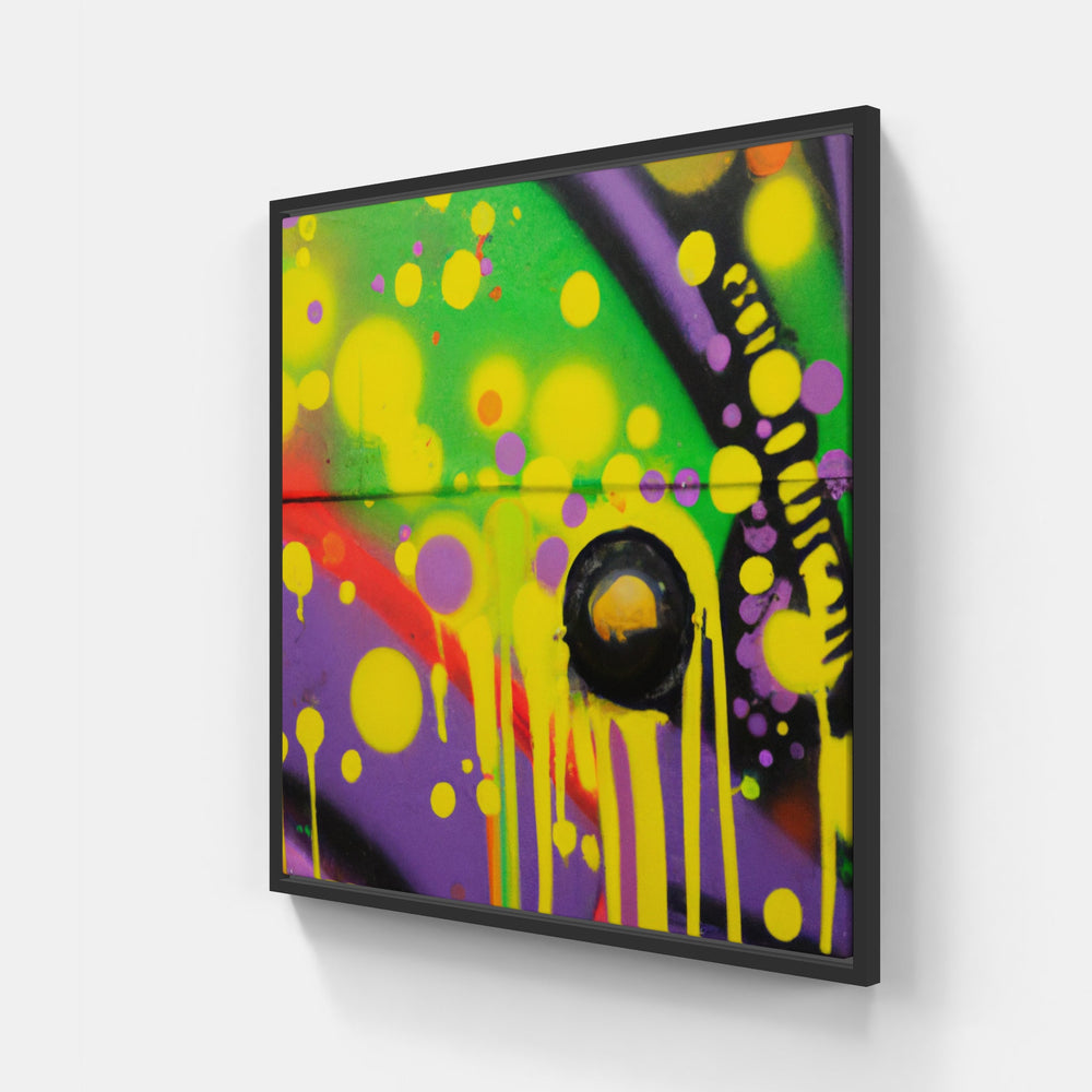 Graffiti Walls of Color-Canvas-artwall-20x20 cm-Black-Artwall