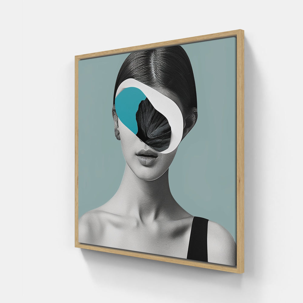 Minimalist Collage Expressions-Canvas-artwall-20x20 cm-Wood-Artwall