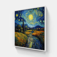 Van Gogh's Starry Universe-Canvas-artwall-20x20 cm-White-Artwall