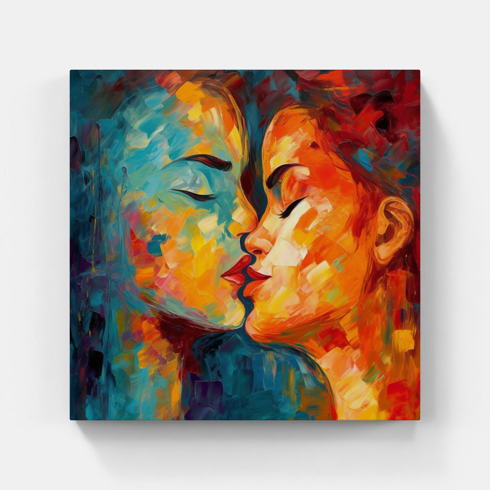 Blissful Passion Embrace Harmony-Canvas-artwall-Artwall