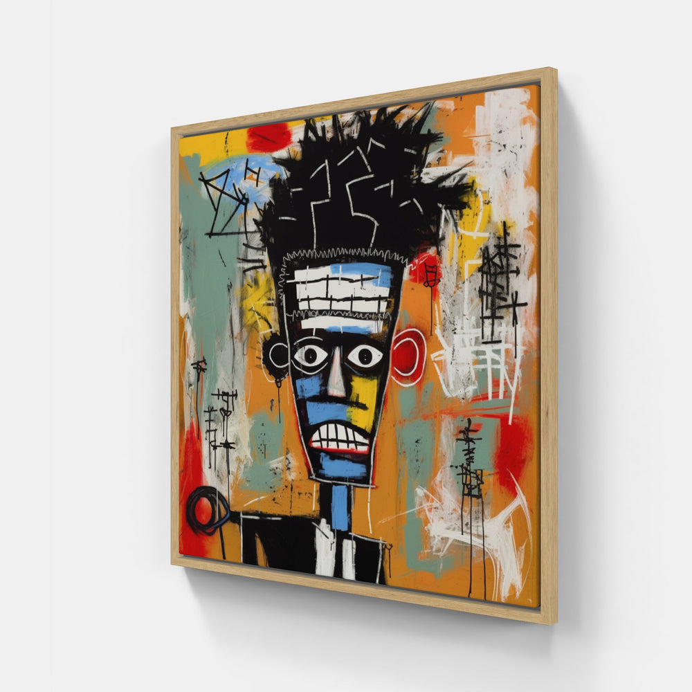 Basquiat's Creative Rebellion-Canvas-artwall-20x20 cm-Wood-Artwall