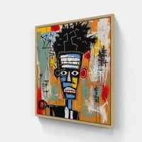 Basquiat's Creative Rebellion-Canvas-artwall-20x20 cm-Wood-Artwall