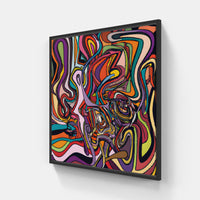 dreams awake trippy-Canvas-artwall-20x20 cm-Black-Artwall