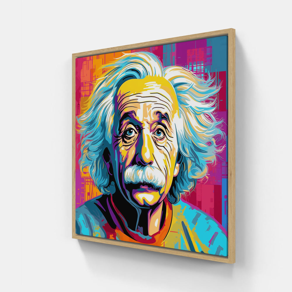 Einstein E=MC2-Canvas-artwall-20x20 cm-Unframe-Artwall