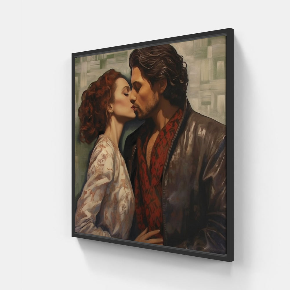 Romantic Tenderness Bliss-Canvas-artwall-20x20 cm-Black-Artwall