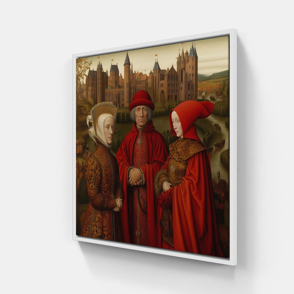 Radiant Van Eyck Colors-Canvas-artwall-20x20 cm-White-Artwall