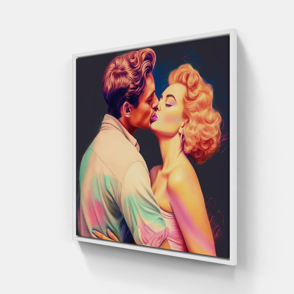 Eternal Kiss Devotion-Canvas-artwall-20x20 cm-White-Artwall