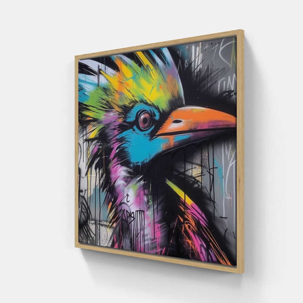 Bird song joy-Canvas-artwall-20x20 cm-Wood-Artwall