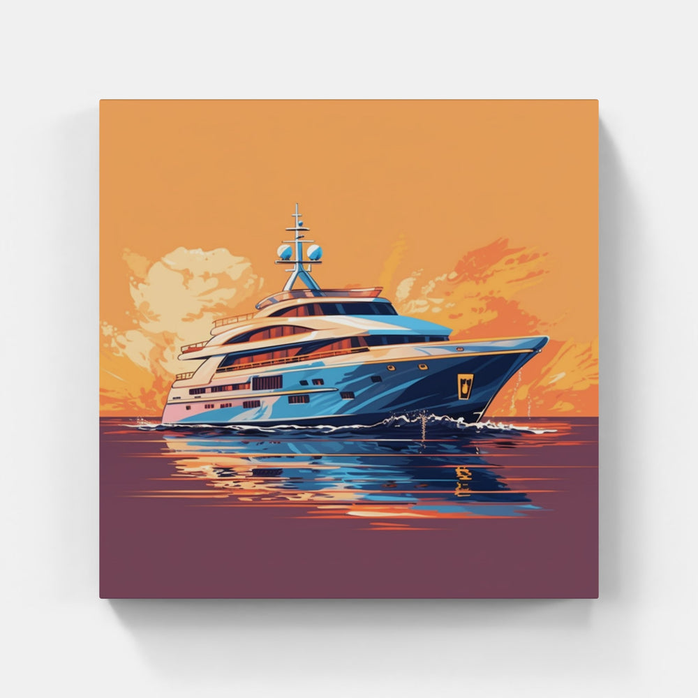 Majestic Ocean Voyage Boat-Canvas-artwall-Artwall