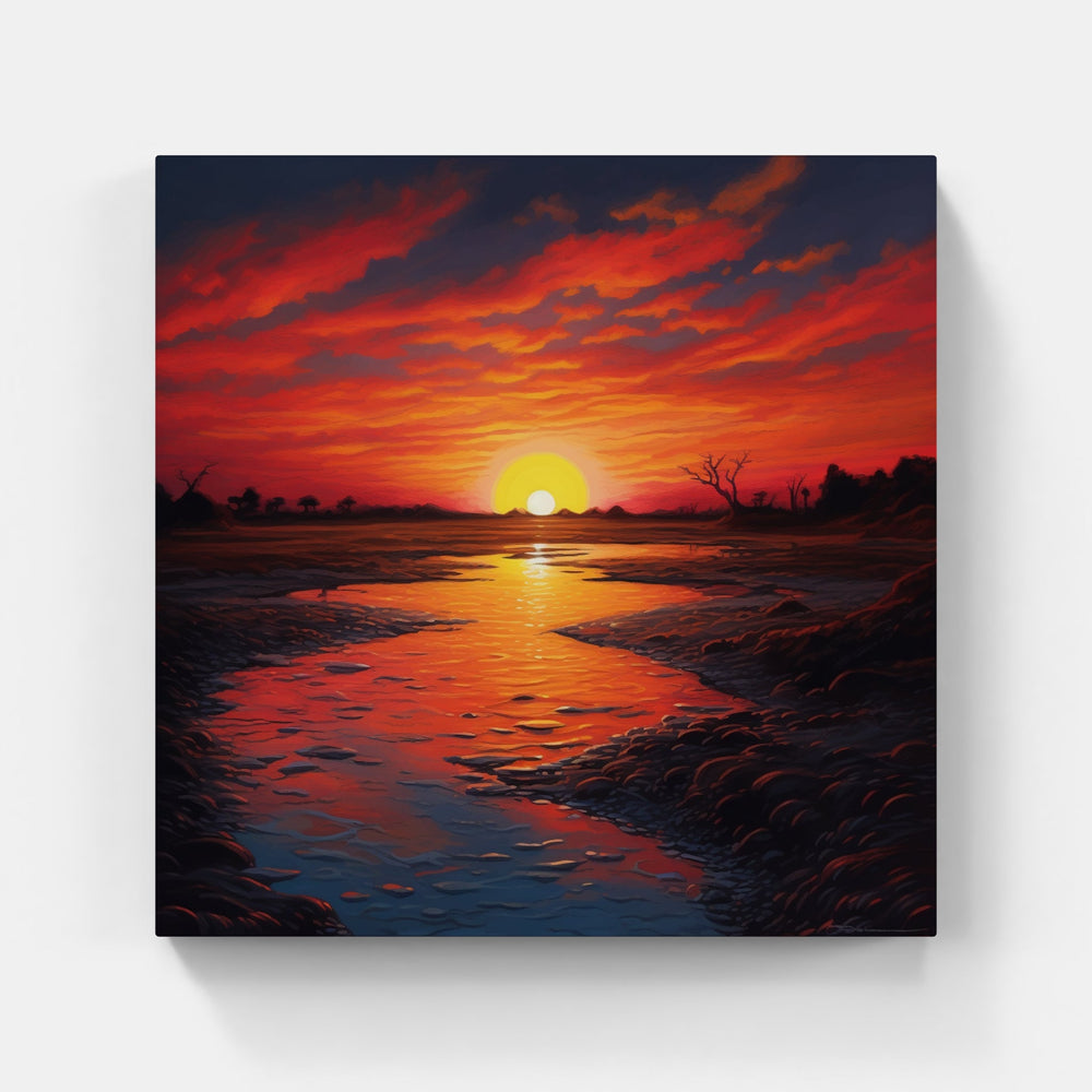 Awe-Inspiring Sunset Bliss-Canvas-artwall-Artwall