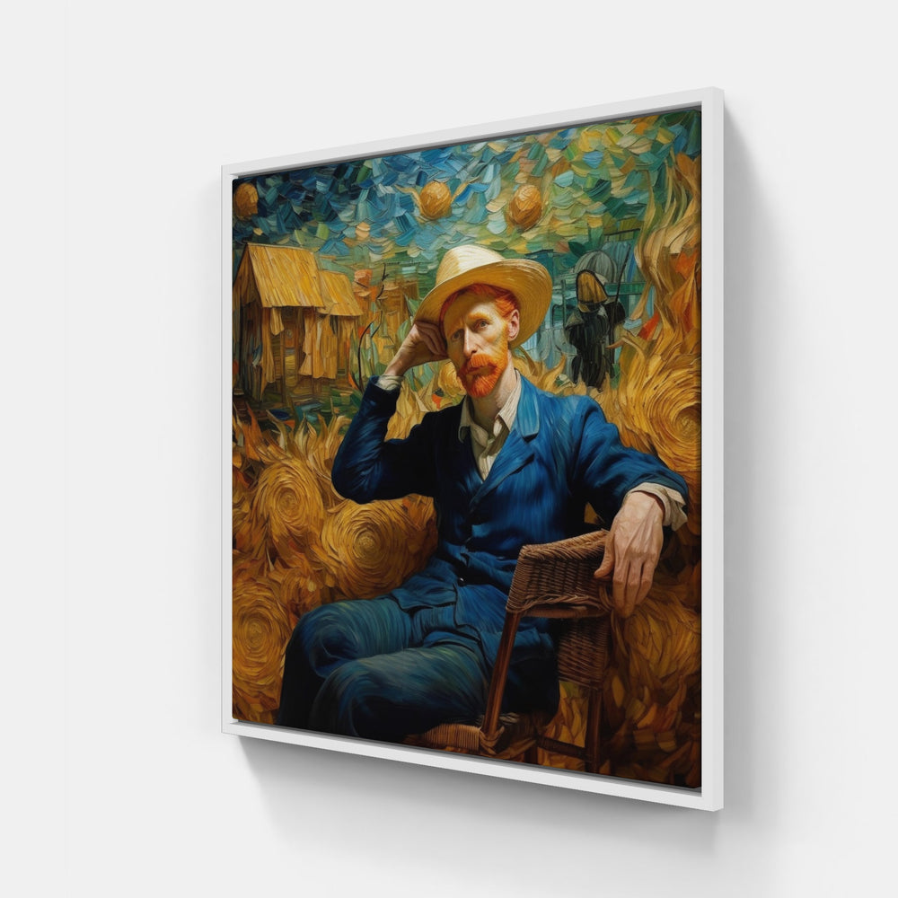 Van Gogh's Colorful Dreams-Canvas-artwall-20x20 cm-White-Artwall