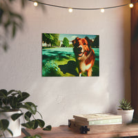 Chien Adore Jouer- Tableau aluminium