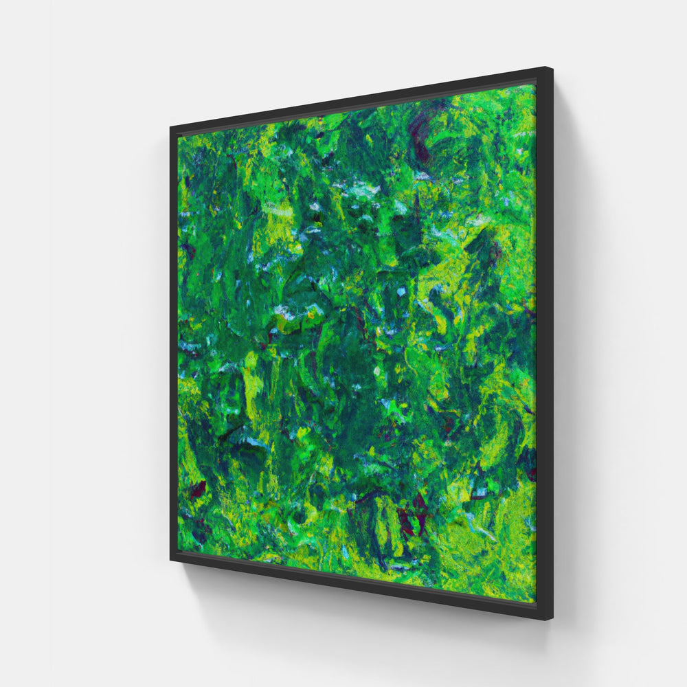 Green alive thriving-Canvas-artwall-20x20 cm-Black-Artwall
