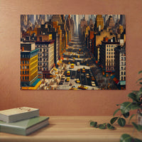 New York ville belle.- Tableau aluminium