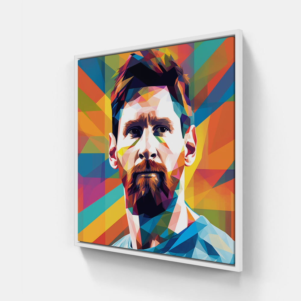 Lionel Messi-Canvas-artwall-20x20 cm-White-Artwall