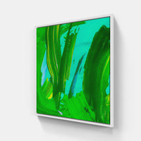 Green life blooms-Canvas-artwall-20x20 cm-White-Artwall