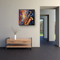 Jazzy Saxophone Composition-Canvas-artwall-Artwall