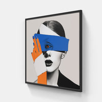 Surreal Collage Fusion-Canvas-artwall-20x20 cm-Black-Artwall