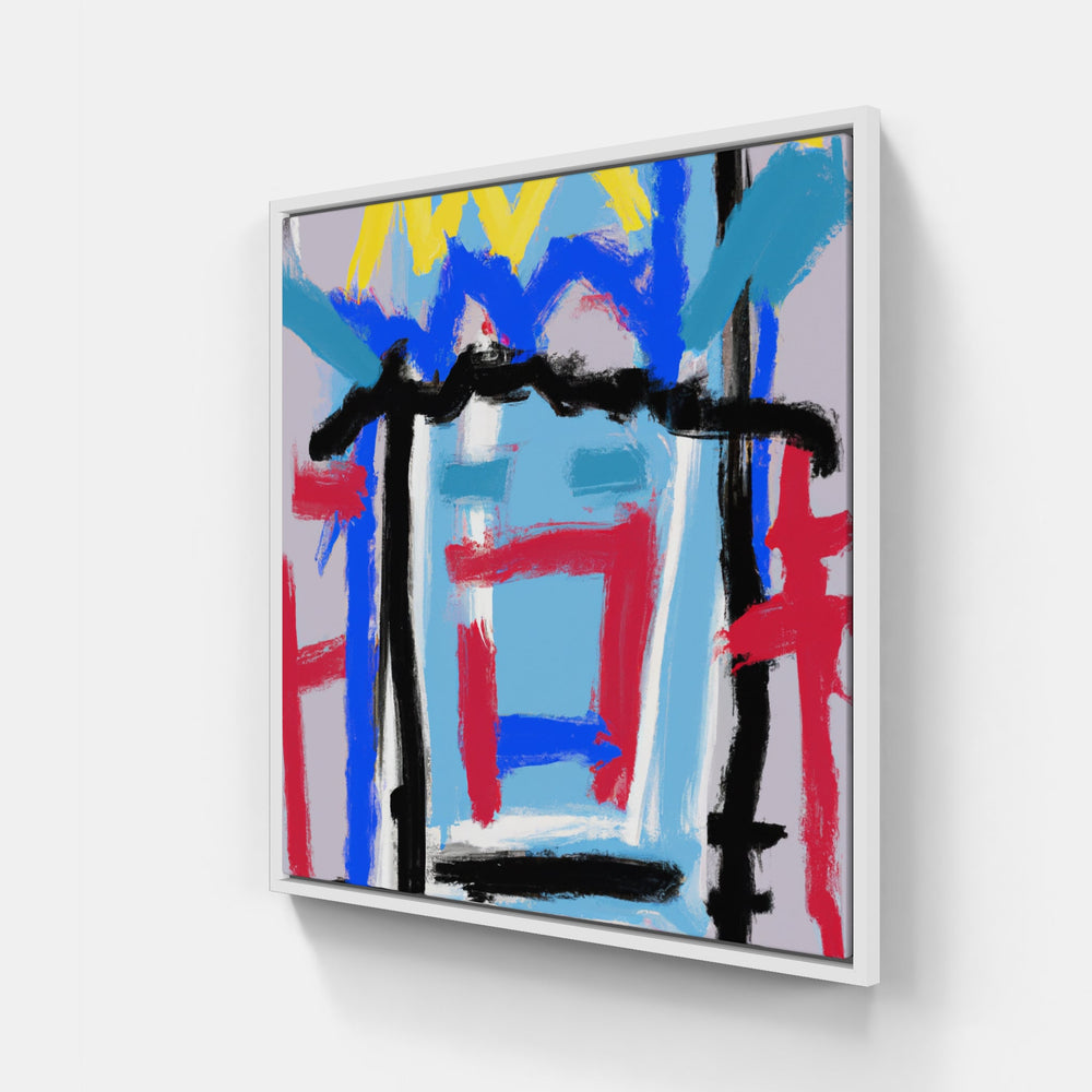Basquiat paints on time-Canvas-artwall-20x20 cm-White-Artwall