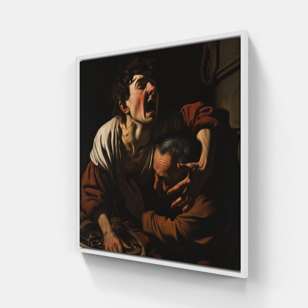 Captivating Caravaggio Reverie-Canvas-artwall-20x20 cm-White-Artwall
