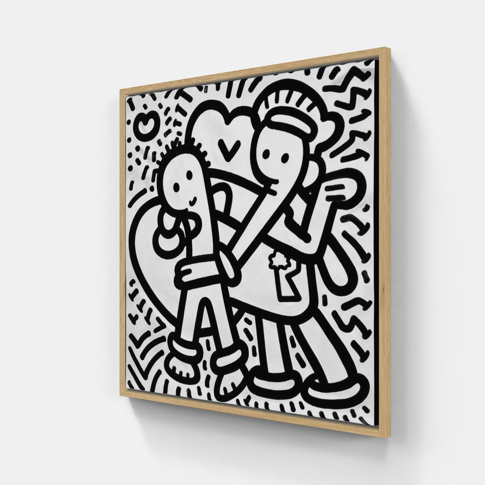 Doodle on time-Canvas-artwall-20x20 cm-Wood-Artwall