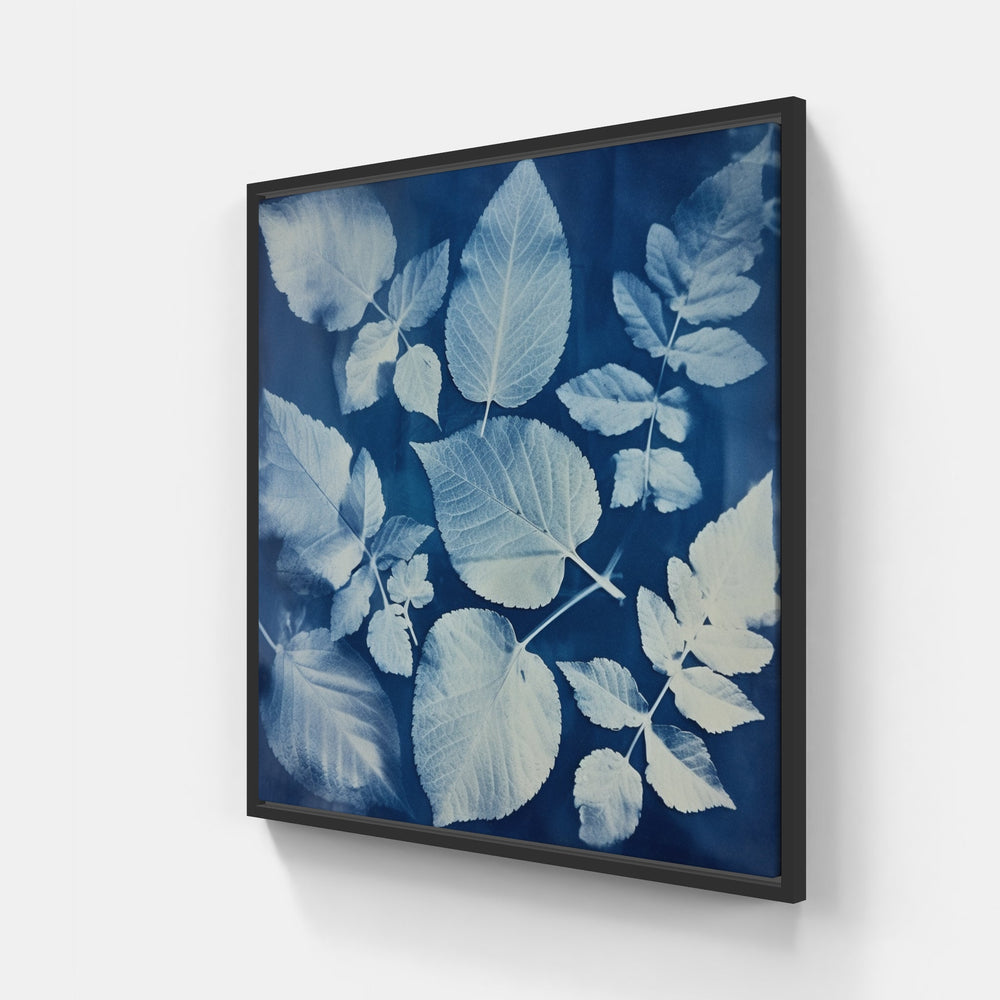 Cyanotype Enchantment Unveiled-Canvas-artwall-20x20 cm-Black-Artwall