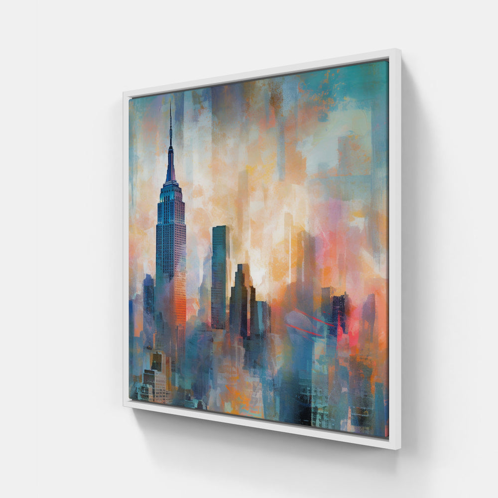 Empire State Mosaic-Canvas-artwall-20x20 cm-White-Artwall