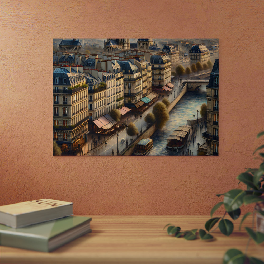 Paris, Amour, Monde, Vie.- Tableau aluminium