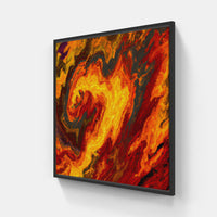 Orange sunrise bliss-Canvas-artwall-20x20 cm-Black-Artwall