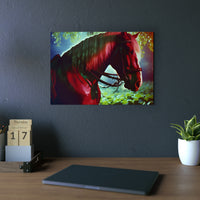 Cheval galop courage fou.- Tableau aluminium