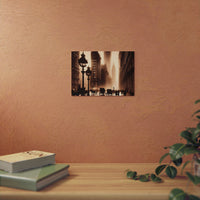 New-York, amour, vies, brume.- Tableau aluminium