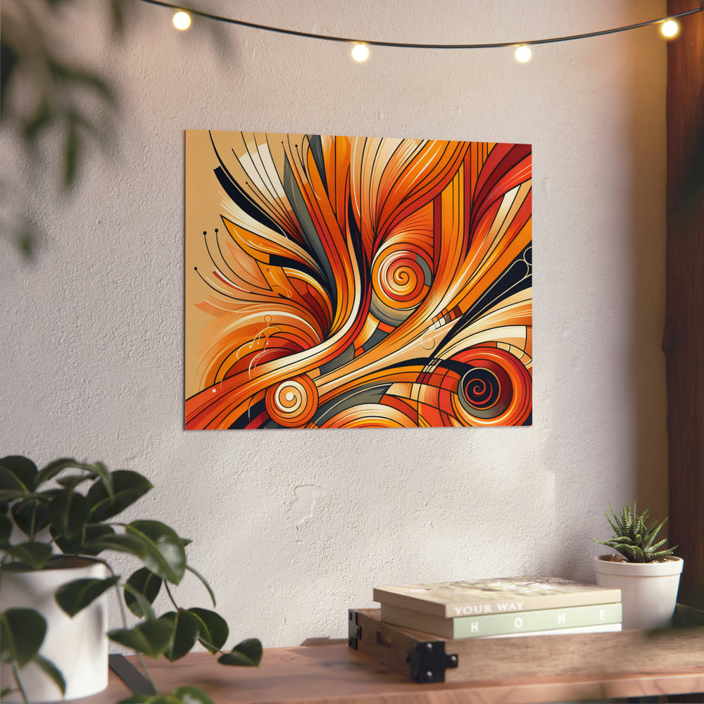 Orange soucis amour- Tableau aluminium