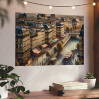 Paris, Amour, Monde, Vie.- Tableau aluminium