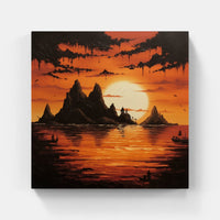 Golden Sunset Symphony-Canvas-artwall-Artwall