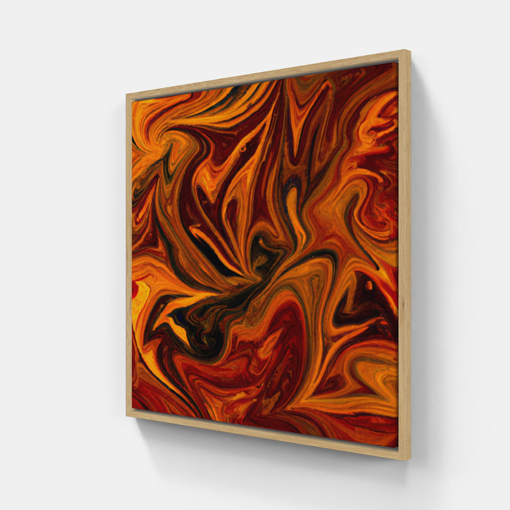 Orange Sunrise Glow-Canvas-artwall-20x20 cm-Wood-Artwall