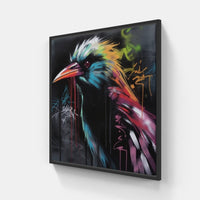 Bird soars high-Canvas-artwall-20x20 cm-Black-Artwall