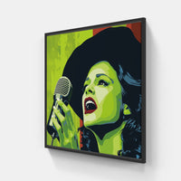 Soulful singer Serenade-Canvas-artwall-20x20 cm-Black-Artwall